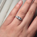 Triple stone ring
