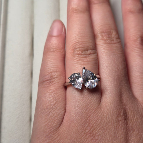 Double water drop ring