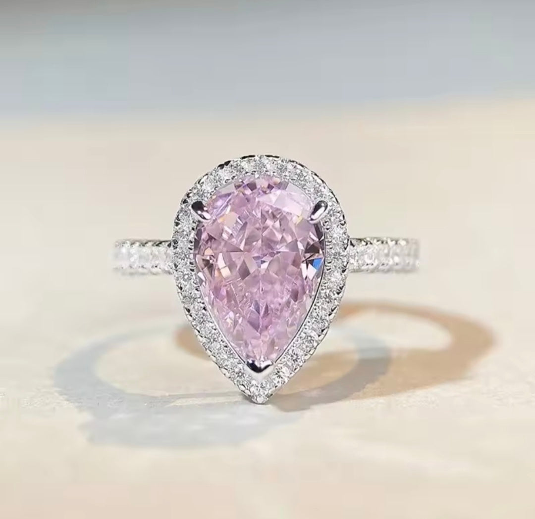 Pink drop ring