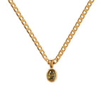 Dainty stone pendant chain necklace